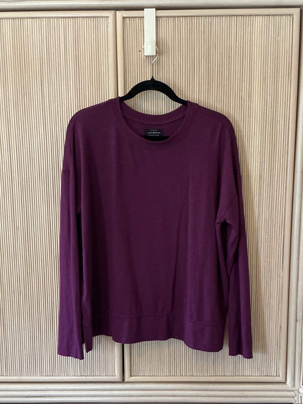 Lucky Brand Women's Scoopneck Sweater - Plum